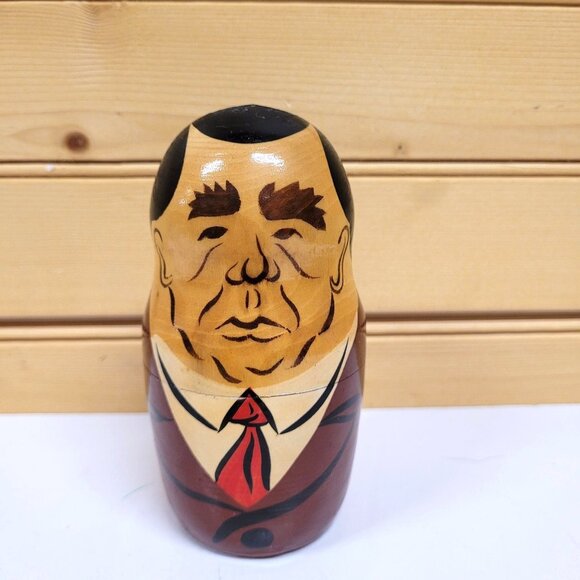 Nesting Dolls Set 4 Russian Wooden Nesting Leader Politician Ruler Hand Painted - Picture 2 of 8